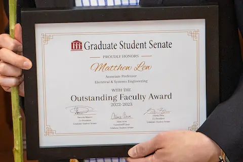 Outstanding Faculty Award recipient Dr. Matthew D. Lew. Photo credit: Ron Klein.