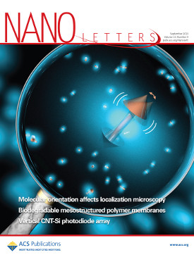 Nano Letters cover, 11 September 2013, Volume 13, Number 9